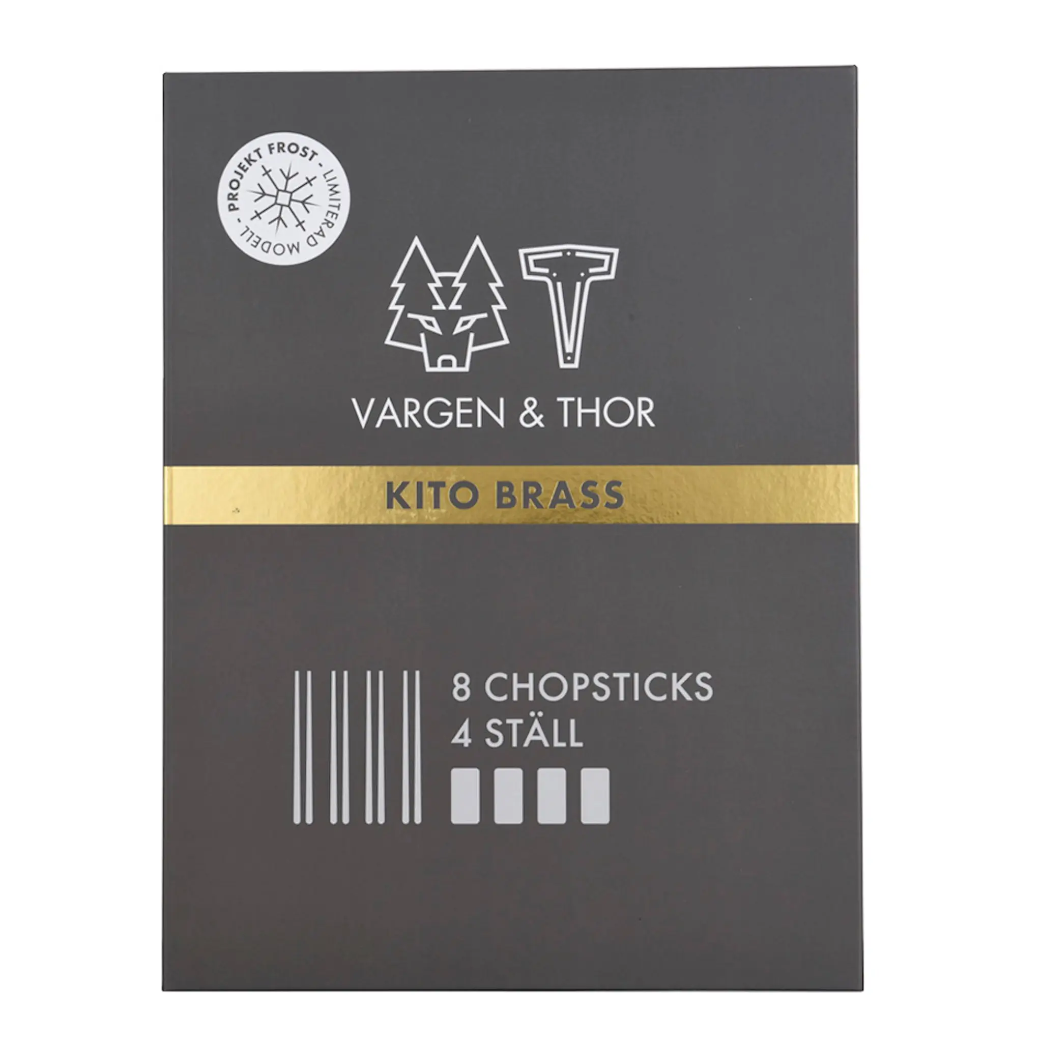 Vargen & Thor Frost Kito Chopsticks 4-pack Mässing
