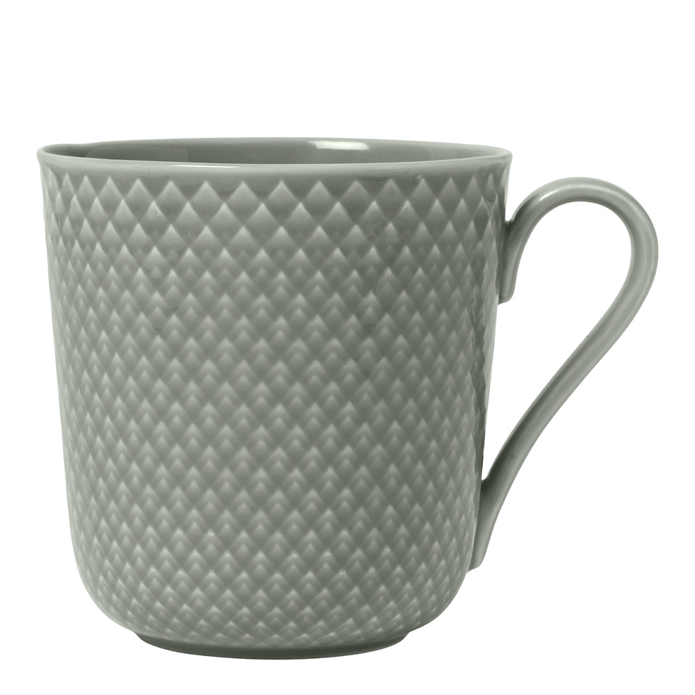 Lyngby Porcelæn – Rhombe Earth mugg med handtag 39 cl moss