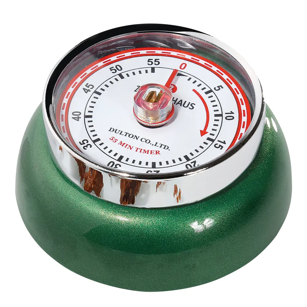 Retro Collection timer med magnet grønn metallic
