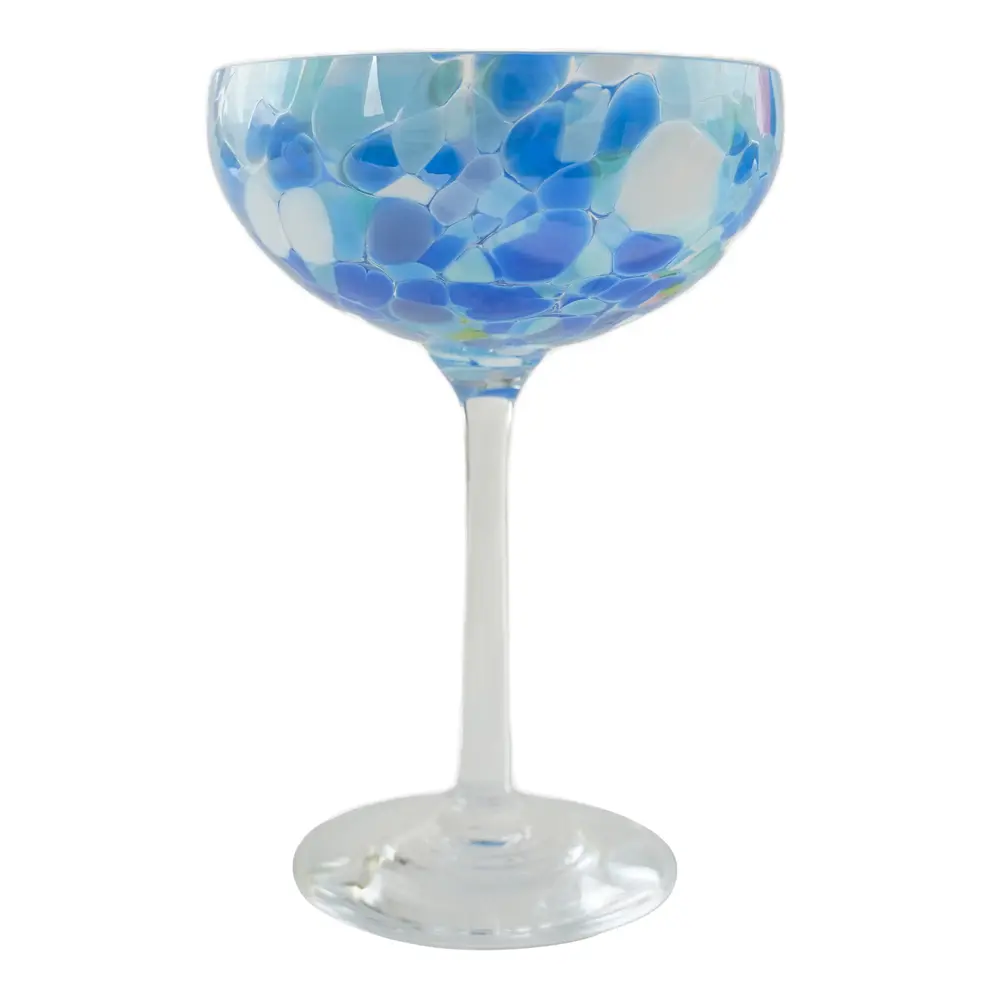 Swirl champagneglass 22 cl blå
