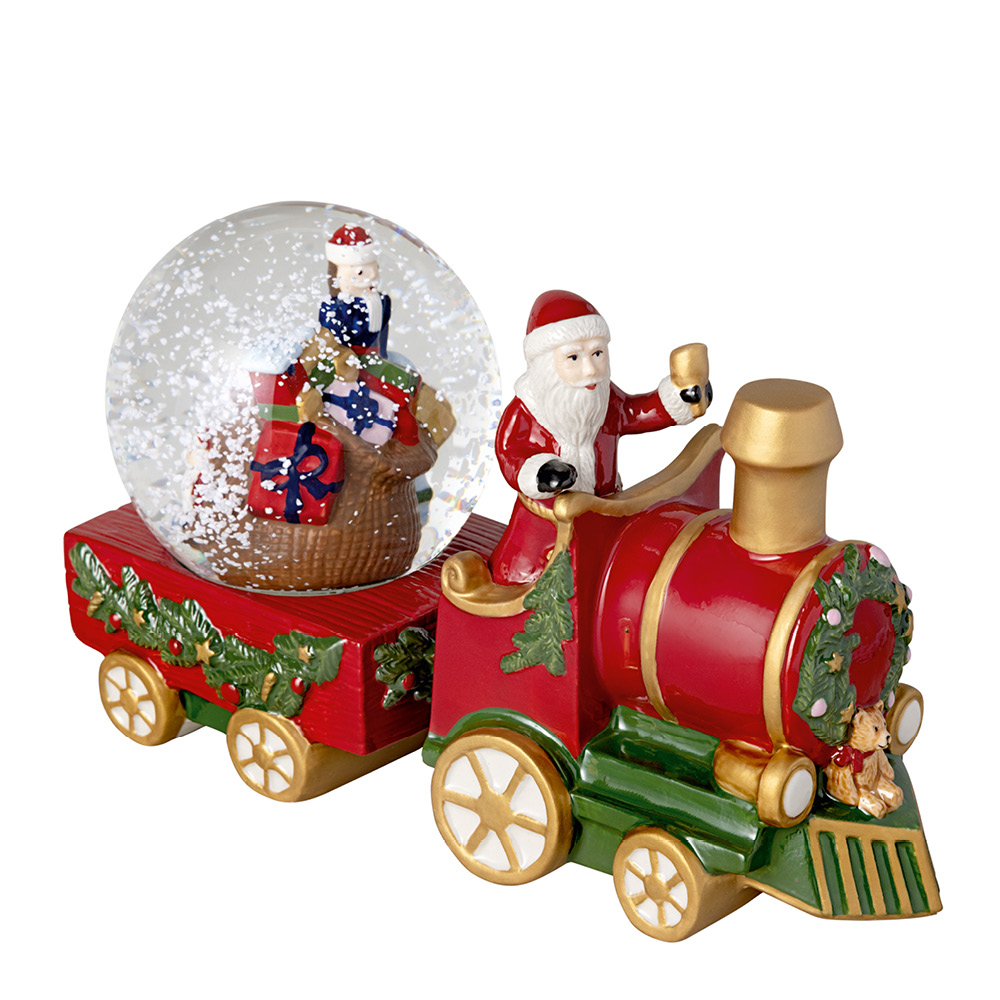 Läs mer om Villeroy & Boch - Christmas Toys snöglob tåg 22 cm röd