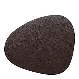 LIND dna Leather Serene Curve glassunderlag 11x13 cm hazel