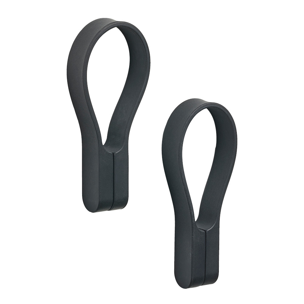 Läs mer om Zone - Loop handduksstropp magnet 2-pack black