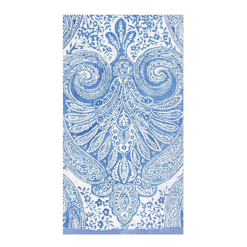 Caspari - Paisley Medallion servett 32,5x40 cm 15-pack blå/vit