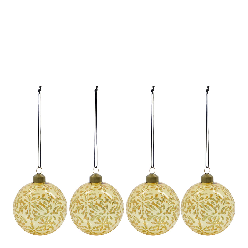 House Doctor - Mente julkulor 8 cm 4-pack guld