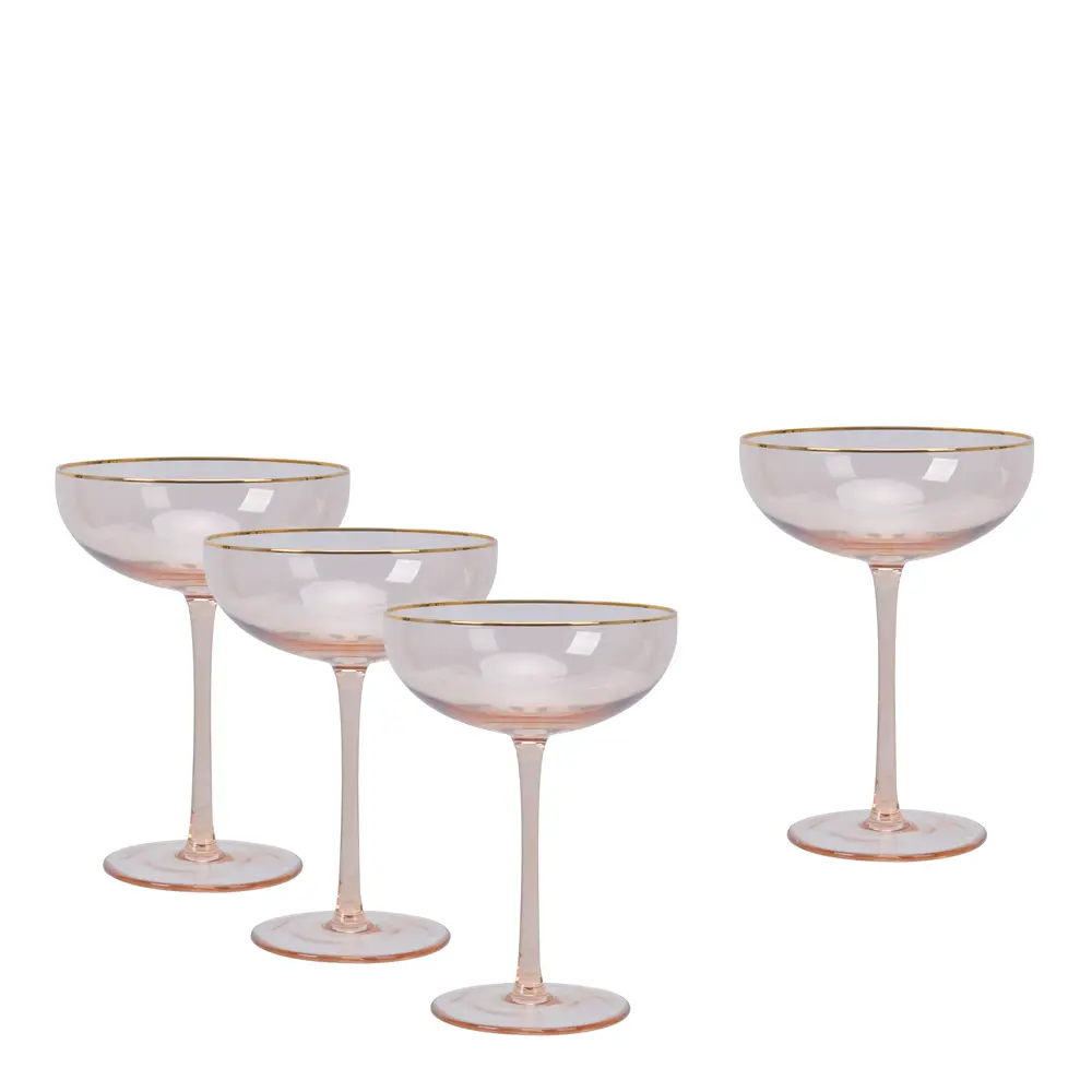 Soft Pink champagneglass 23 cl 4 stk