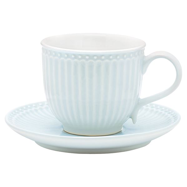 GreenGate – Everyday Alice kopp med fat 20 cl pale blue