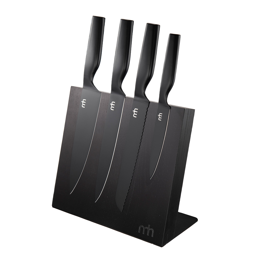 Läs mer om Modern House - Black knivset 4 delar 25 cm svart