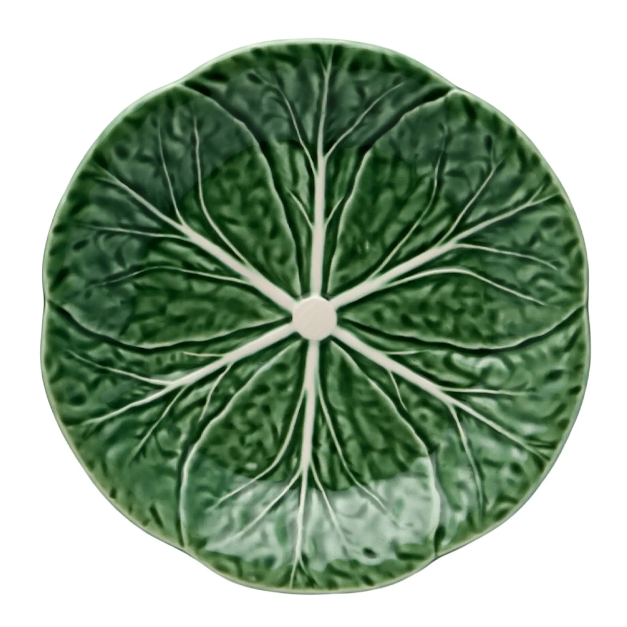 Bordallo Pinheiro Cabbage tallerken kålblad 19 cm grønn