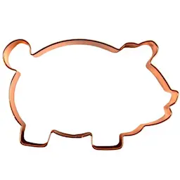 Cacas Kakeutstikker gris kobber 10x6 cm