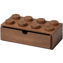 Lego Wooden collection Skrivbordslåda 2x4 Mörk Ek