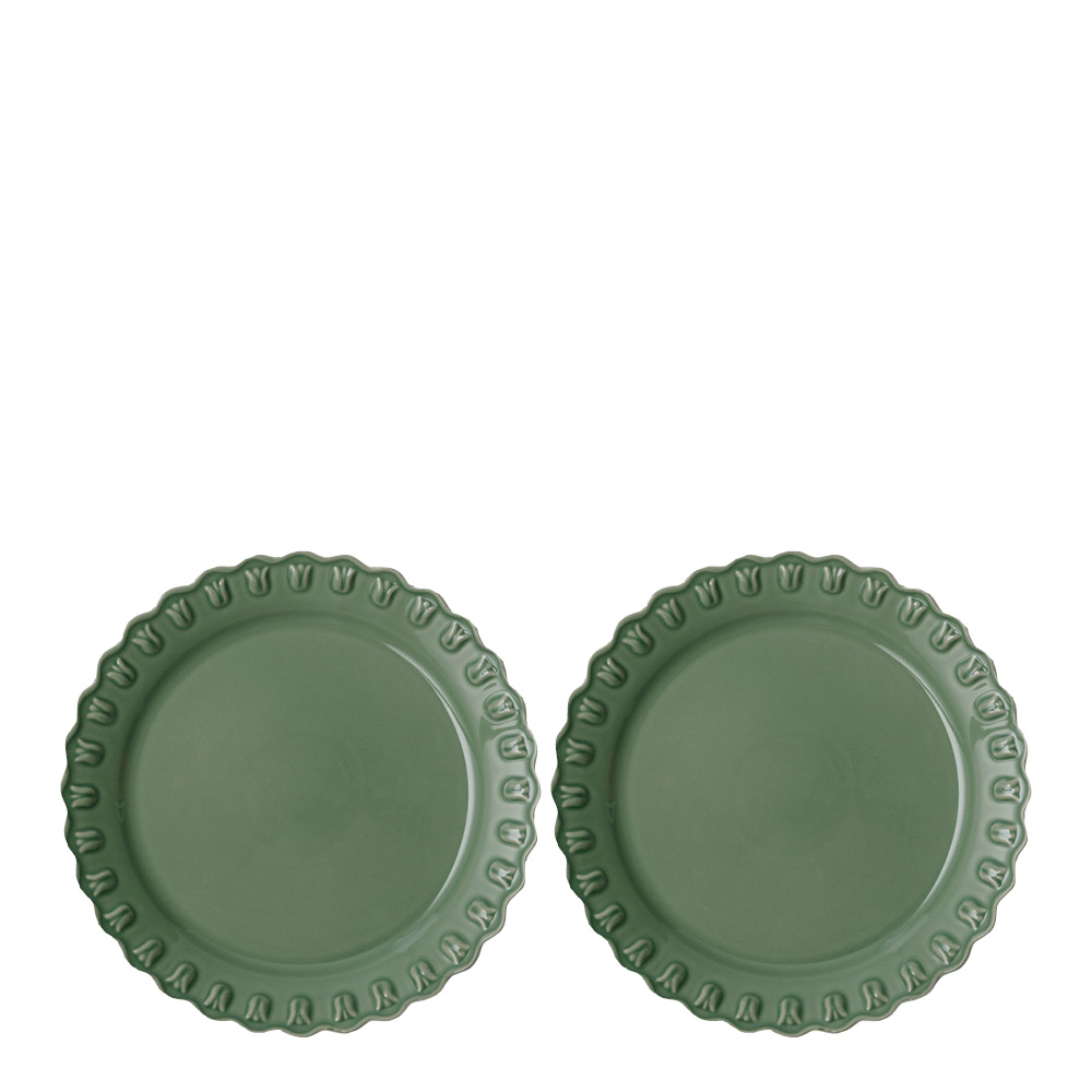 Läs mer om PotteryJo - Tulipa Tallrik 26 cm 2-pack Verona Green