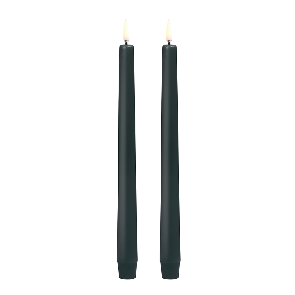 Läs mer om Uyuni Lighting - Taper Candles kronljus 2,3x25 cm 2-pack svart