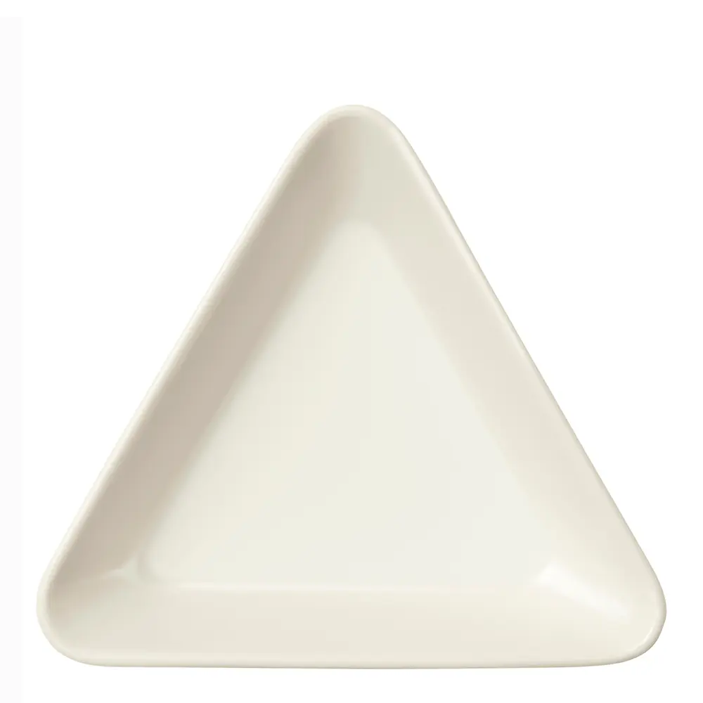 Teema miniasjett triangel 12 cm hvit