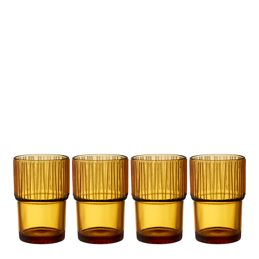 Bitz – Kusintha kaffeglas 38 cl 4-pack amber