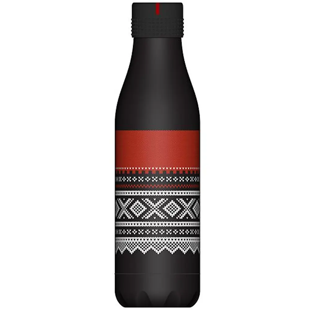 Bottle Up Marius termoflaske 0,5L svart/rød/hvit