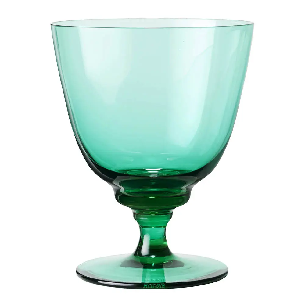 Flow glass med stett 35 cl emerald green