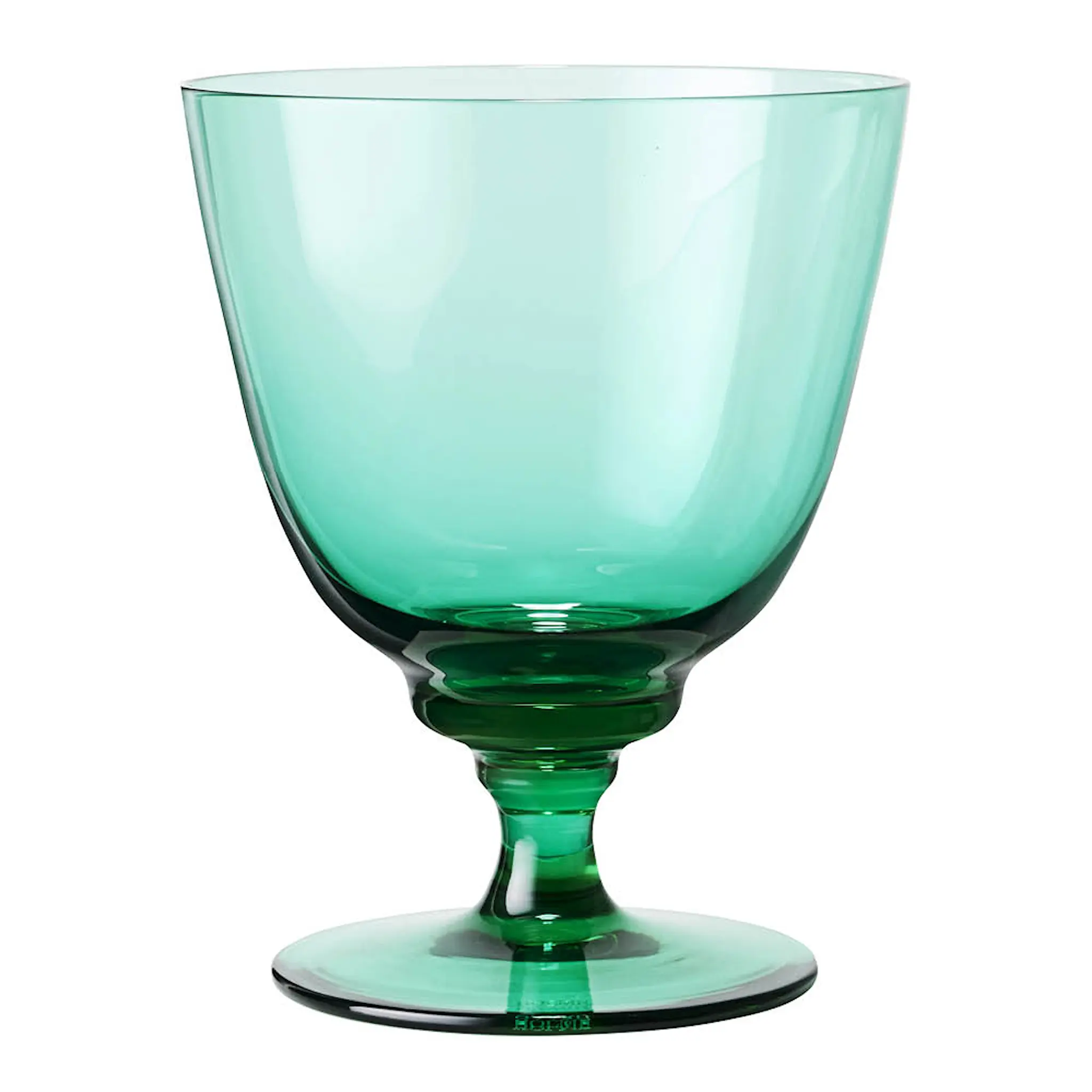 Holmegaard Flow Glas på fot 35 cl Emerald Green