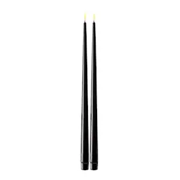 DeluxeHomeart LED-Illalliskynttilä 2,2x28cm 2 kpl Musta