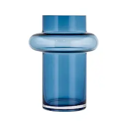 Lyngby Glas Tube Vas 20 cm Dark Blue Glas