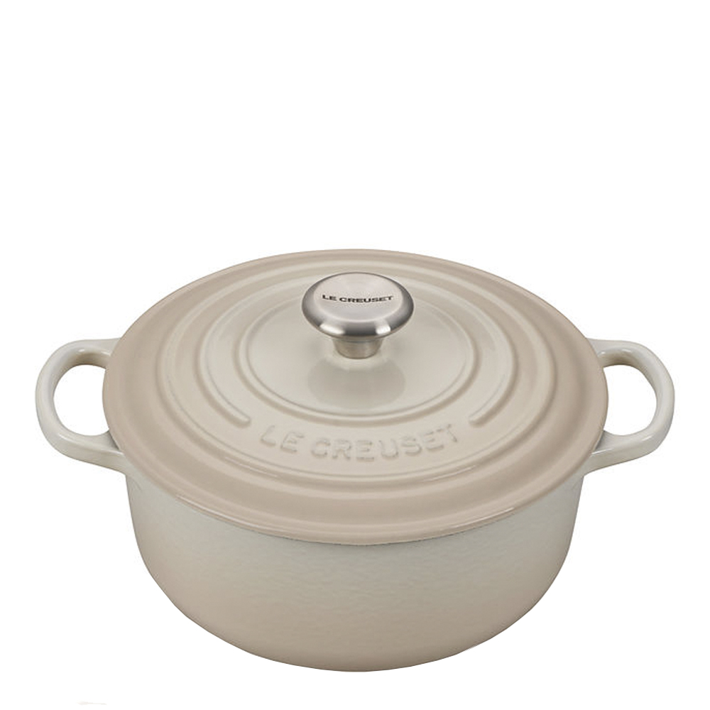 Le Creuset – Signature Gjutjärnsgryta rund 24 cm 4,2 L Meringue