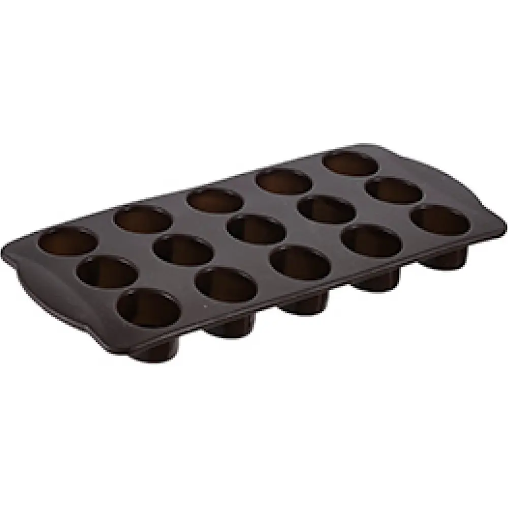 bAYk sjokoladeform 15 sirkler silikon brun