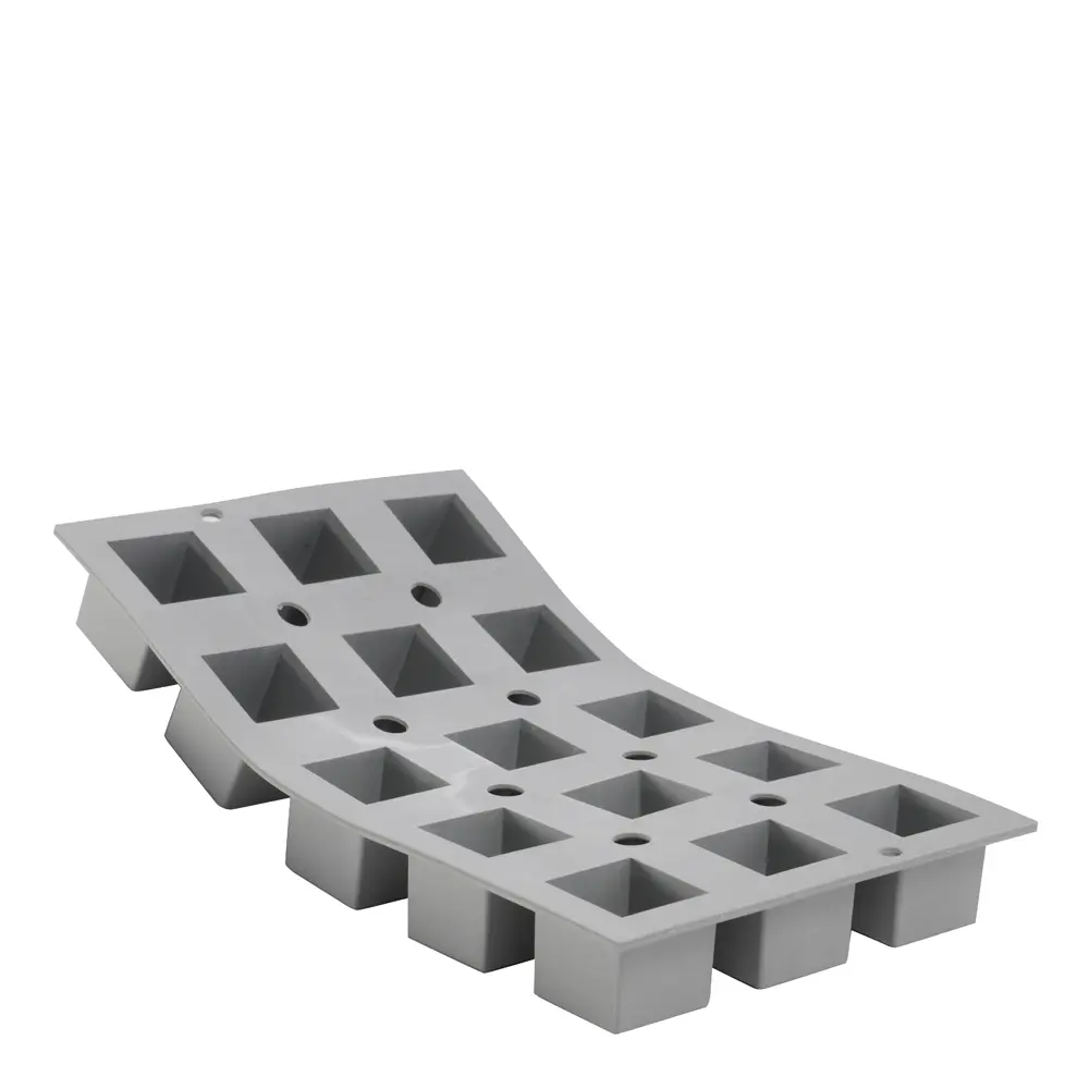 Elastomoule silikonform for 15 kuber grå