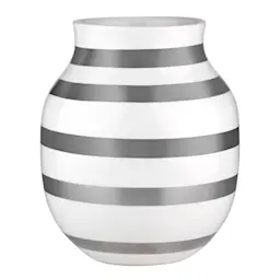 Kähler Omaggio vase 20 cm sølv