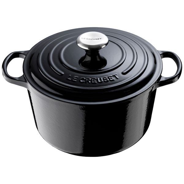 Le Creuset – Signature Gjutjärnsgryta rund 26 cm 6,3 L black