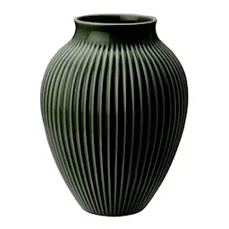 Knabstrup Keramik Ripple vase 20 cm dark green