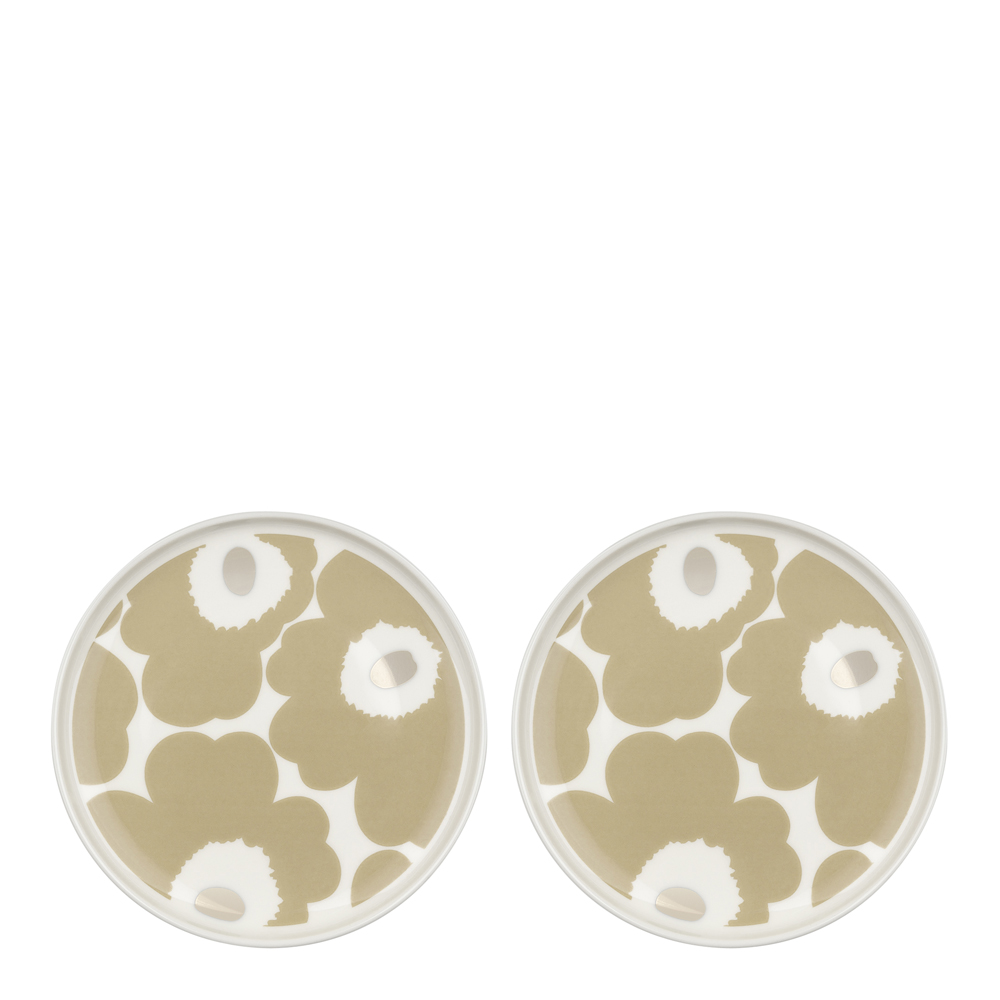 Marimekko - Oiva / Unikko Lautanen ja Muki 2 kpl Beige/Valkoinen