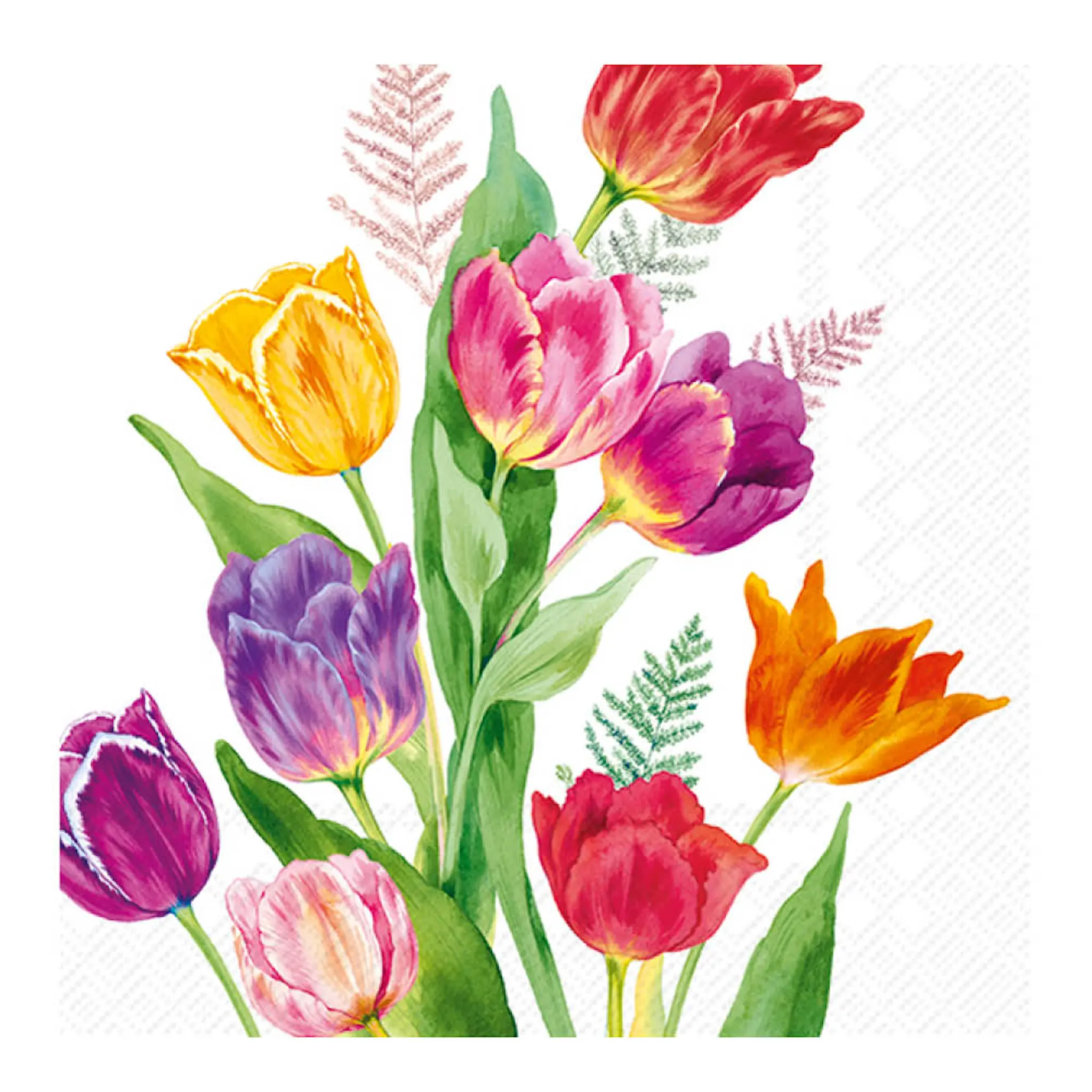 Ihr Servetti Tulips 33x33 cm 20 kpl