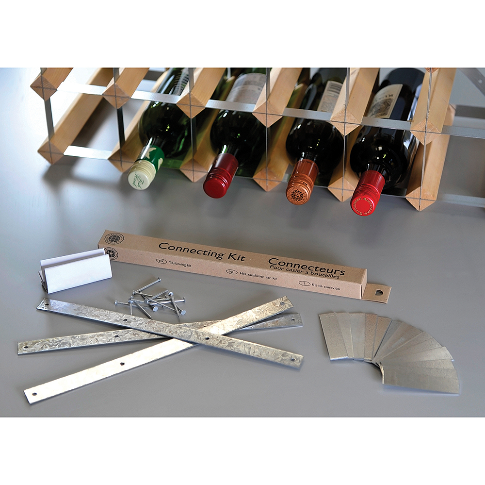 Produktfoto för Traditional Wine Racks Sammanfogningskit till Påbyggnadsbart Vinställ