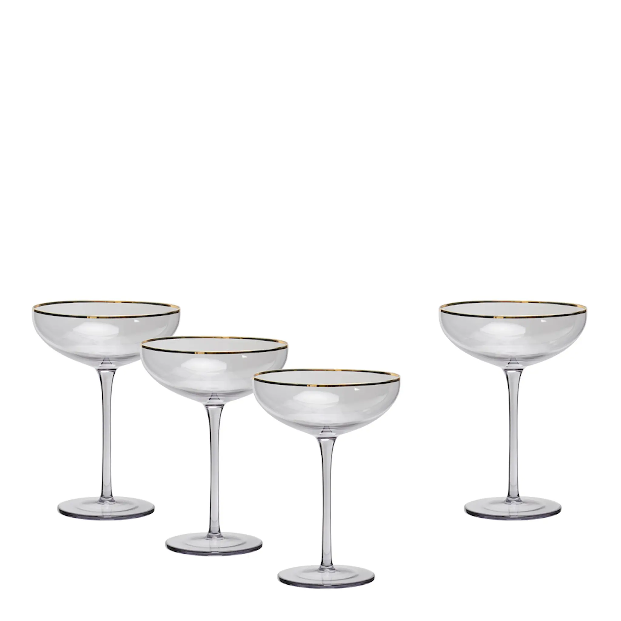 Modern House Soft Grey champagneglass 23 cl 4 stk