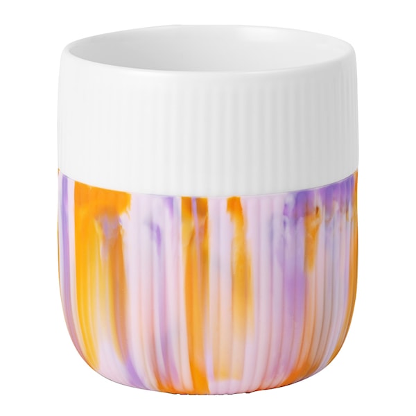 Fluted Contrast Marble Mugg 35 cl morning sky