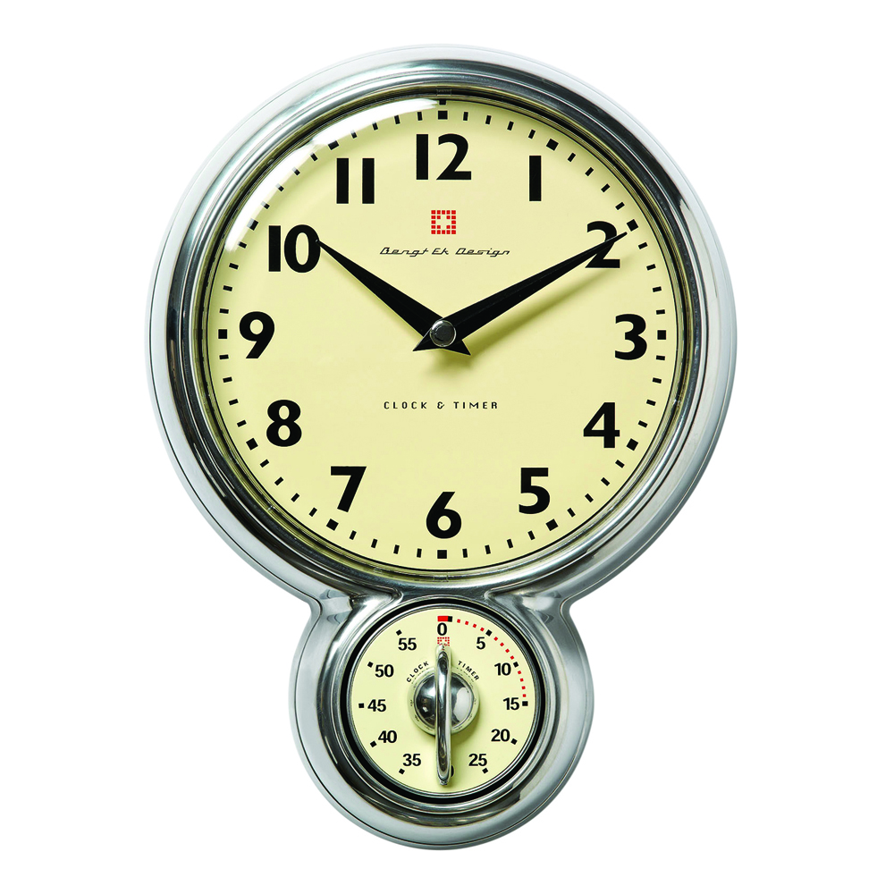 Produktfoto för Bengt Ek Design Bengt Ek väggklocka-timer aluminium