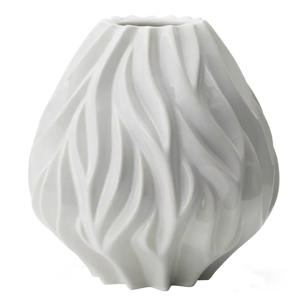 Flame vase 23 cm hvit