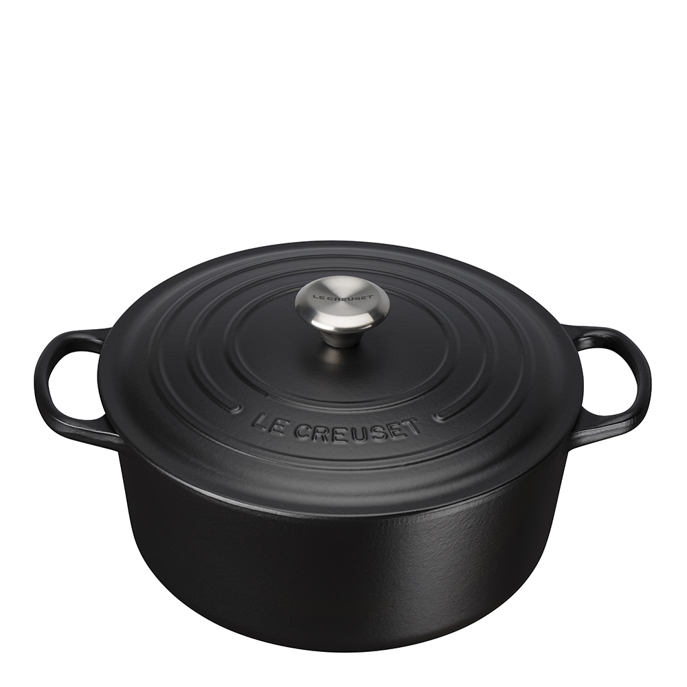 Le Creuset – Signature Gjutjärnsgryta rund 28 cm 6,7 L matte black