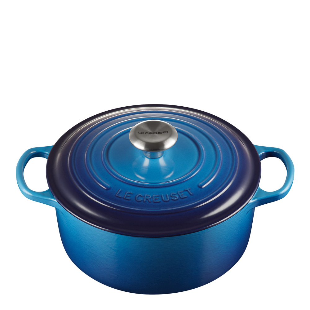 Le Creuset – Signature Gjutjärnsgryta Rund 4,2 L/24cm Azure