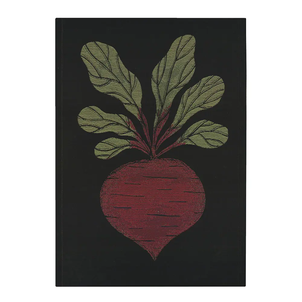 Kjøkkenhåndkle rødbete 35x50 cm svart
