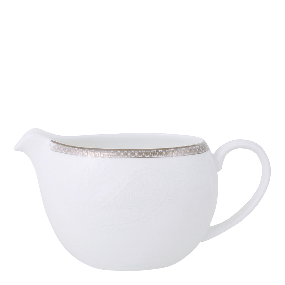 Royal Porcelain – Silver Paisley Gräddkanna 27 cl Vit