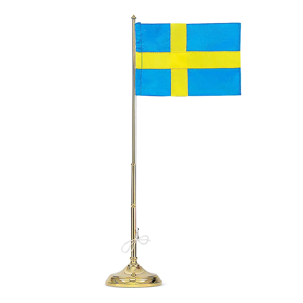 Flaggstang med svensk flagg