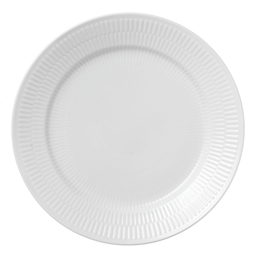 Royal Copenhagen – White Fluted Tallrik flat 27 cm