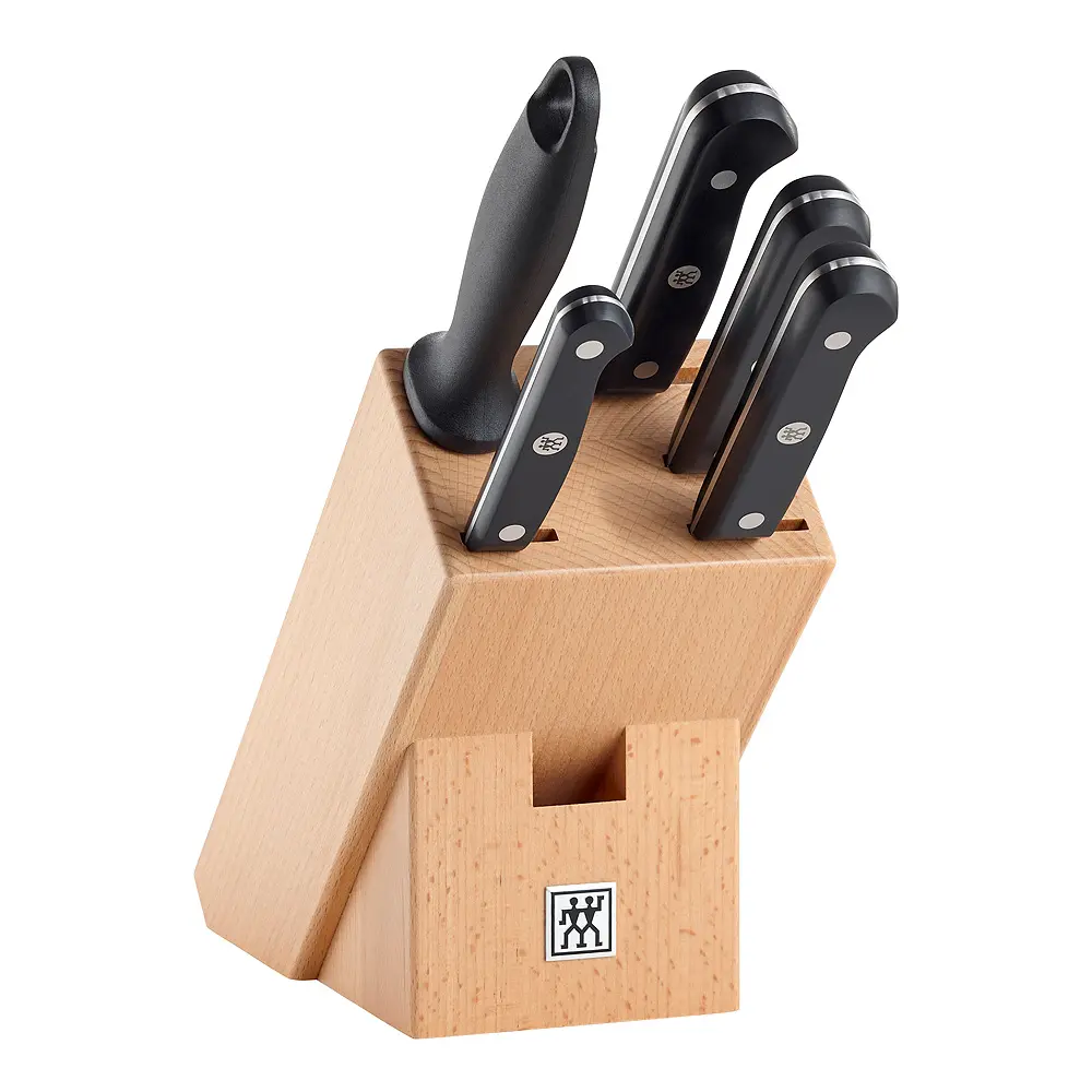 Gourmet knivsett med knivblokk 6 deler