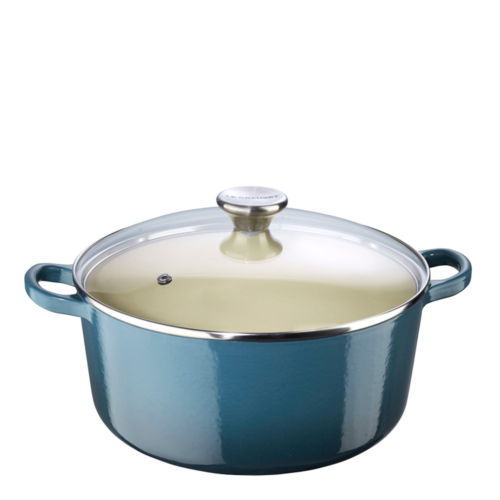 Le Creuset – Classic gjutjärnsgryta rund med glaslock 4,2 L deep teal