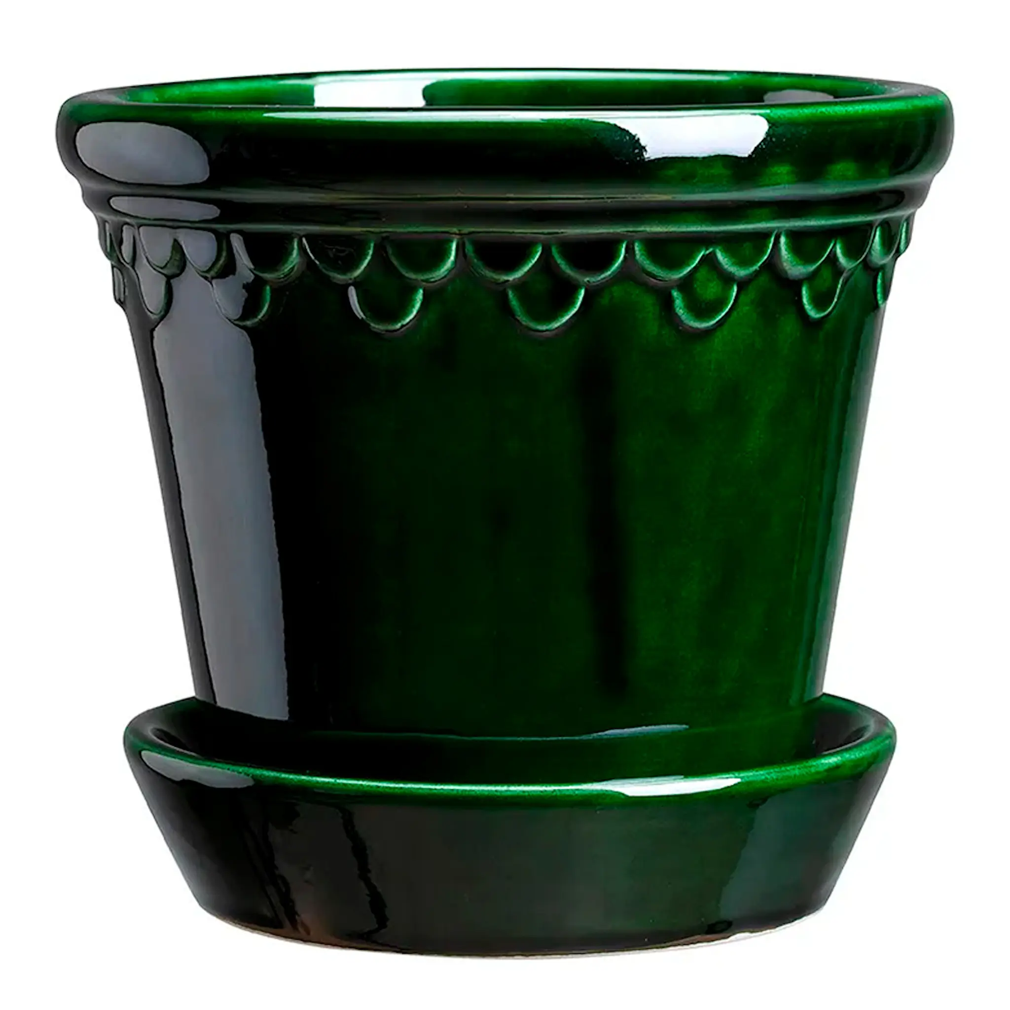 Bergs Potter Københavner krukke/fat 21 cm grønn emerald