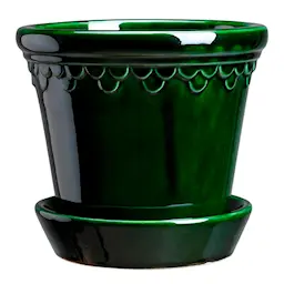 Bergs Potter Københavner krukke/fat 21 cm grønn emerald
