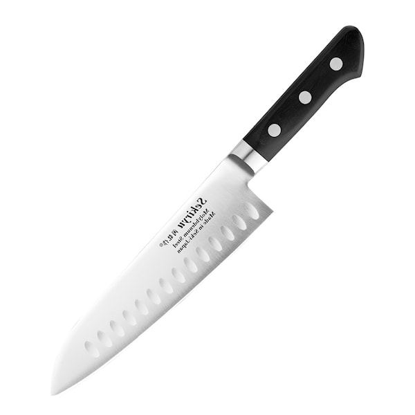 Master santokukniv med luftfickor 18 cm svart