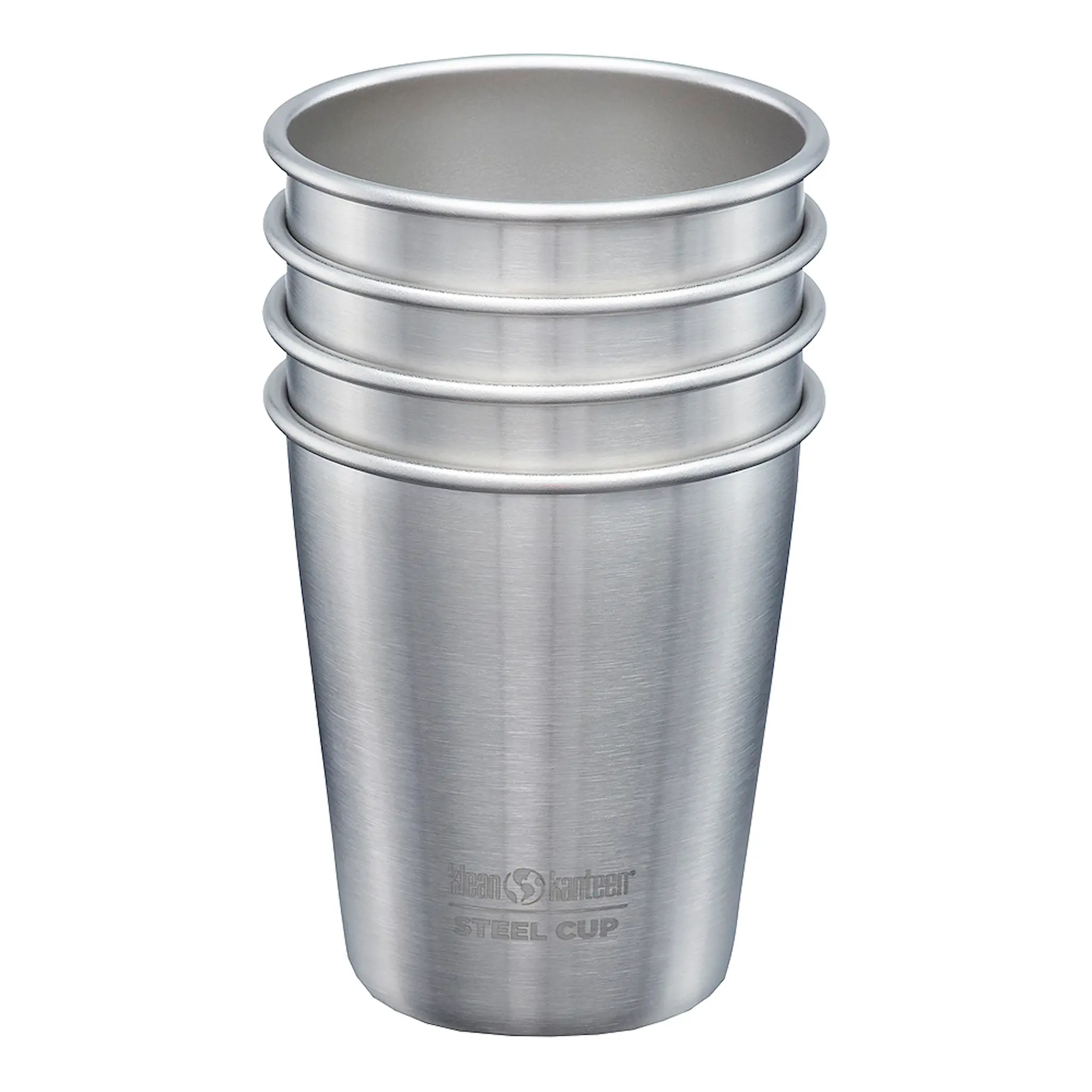 Klean Kanteen Steel cup kopp 296 ml 4 stk børstet stål