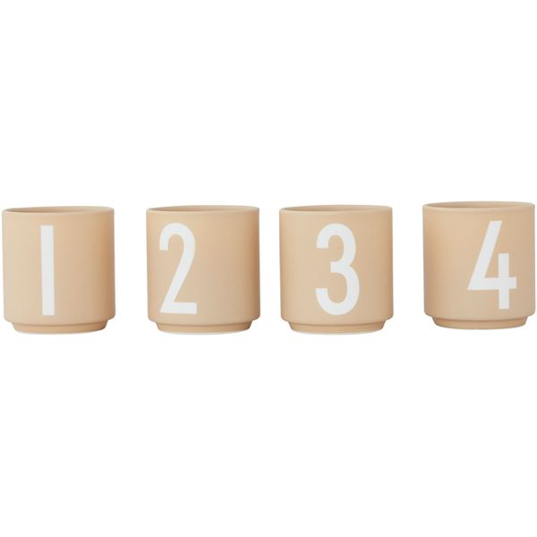 Läs mer om Design Letters - Espressokoppar 4-Pack Beige